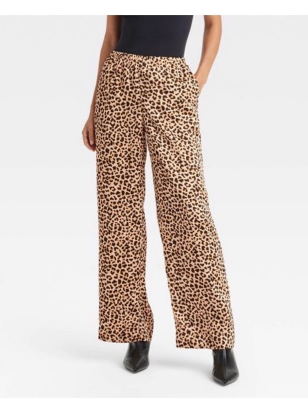 a new day Leopard Print Straight-Leg Pants - Beige/Brown